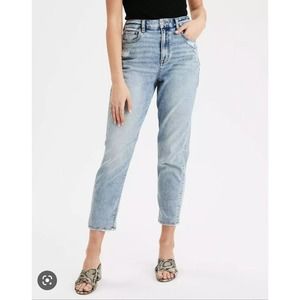 American Eagle Stretch Curvy Mom Jean, Medium Wash 6
